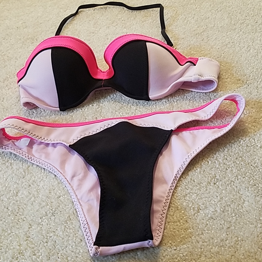 Bathing suit block print Victoria secret